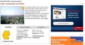 meinestadt.de Stadt Teaser vor Relaunch