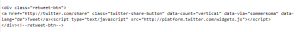 Klicken, um zu vergößern - HTML Code für neuen Twitter Button