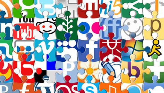 Puzzle Social Networking Icons