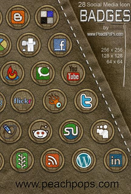 Social Media Icon Badges