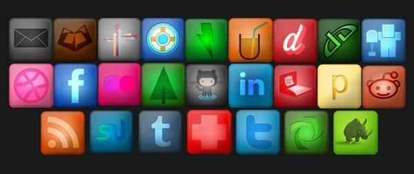 Social Networking Icons 600Pixels