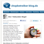 7 Sekunden Regel Online Shop