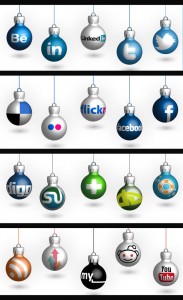 Christmas Bulb Social Media Icons