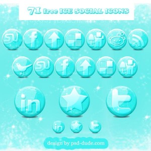 Glossy Social Media Christmas Icons