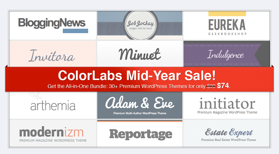 ColorLabs Wordpress Theme Bundle Aktion