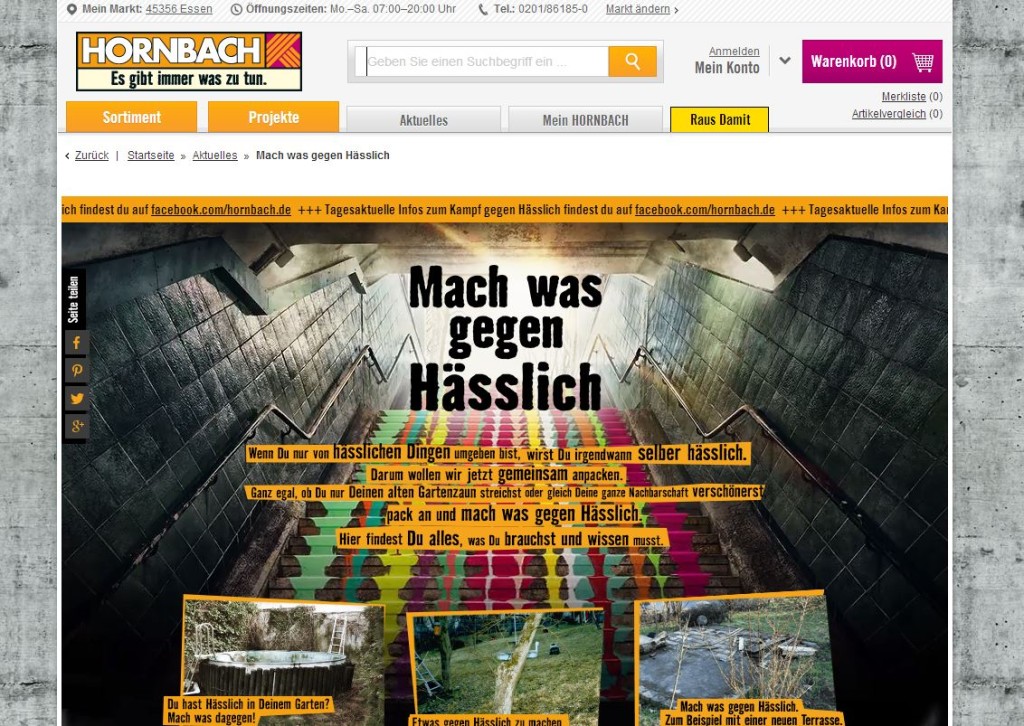 Hornbach Mach was gegen Hässlich